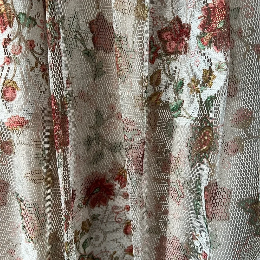 Mystic Tie Backnit Lace Skirt Dress Cottagecore Fairy Sz M Zipper on Side. - Picture 13 of 13